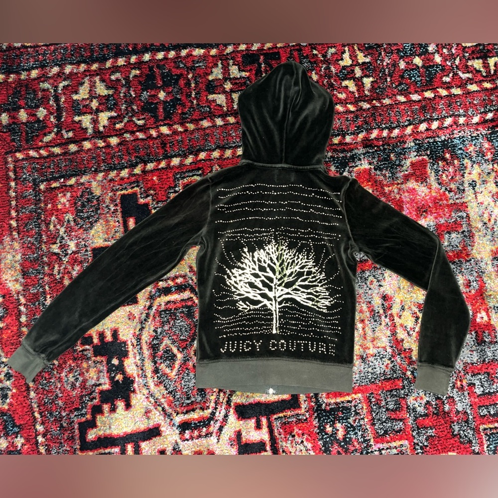 Juicy Couture Velour Track Jacket Forest Green